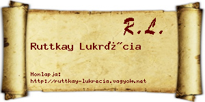 Ruttkay Lukrécia névjegykártya